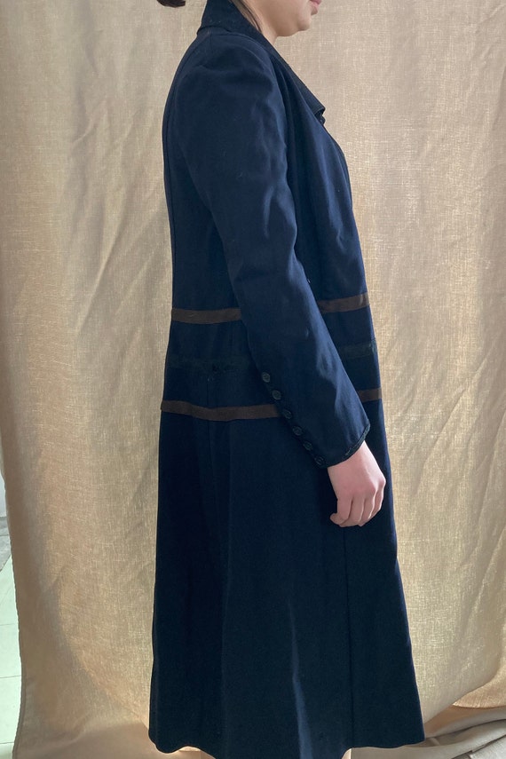 1920s Navy Serge Coat Dress - image 3