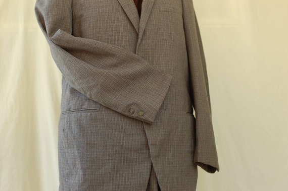 1950s Men's Grey Wool Suit - image 2