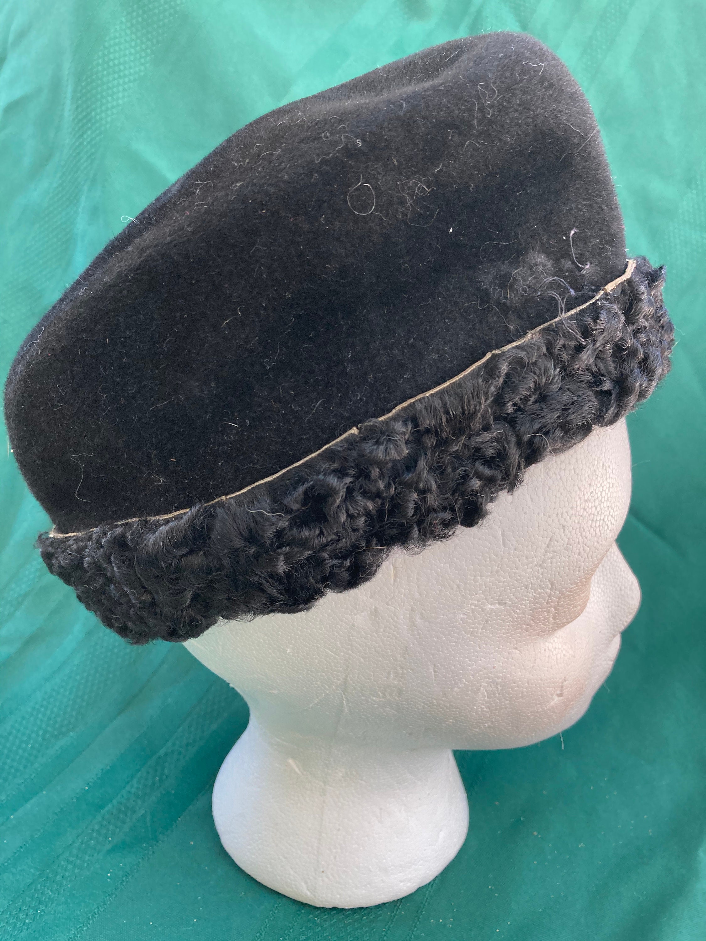 Ladies Peachbloom Velour Merrimac Body Vintage Hat Made of  display picture 1