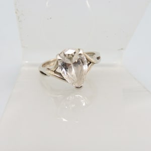 Vintage BIG Bold Pearl Cubic Zirconia Ring, Sterling Silver*