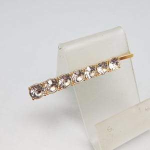 Big Clear Line of  Rhinestones Bobby or Hair Pin, Vintage