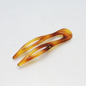Vintage Plastic Tortoise Shell Hair Pin, 2 5/8ths Inches Long