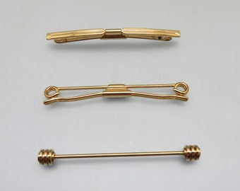 Lot Of 4 Vintage Silver Plated Brass HEX Ends Collar Bars Steampunk DIY A1