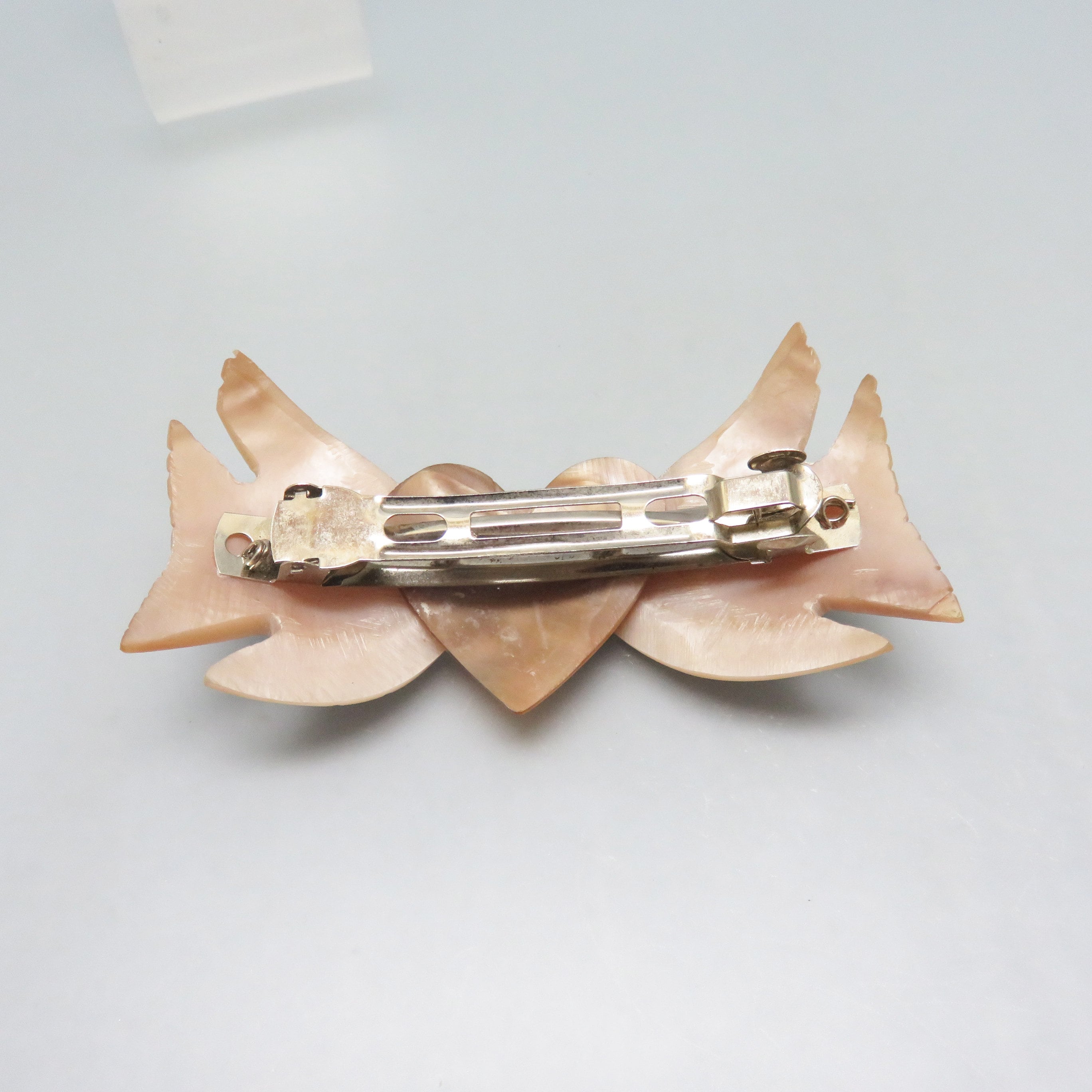 3 vintage barrette unique mother of pearl embedded hibiscus flower fish Mother of Pearl Barrette | eBay main image 2