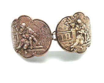 Victorian Sterling Belt Buckle, Hand Cast, Two Piece Buckle*