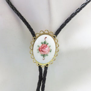Fabulous Vintage Enameled Bolo Tie, Colorful and Sexy