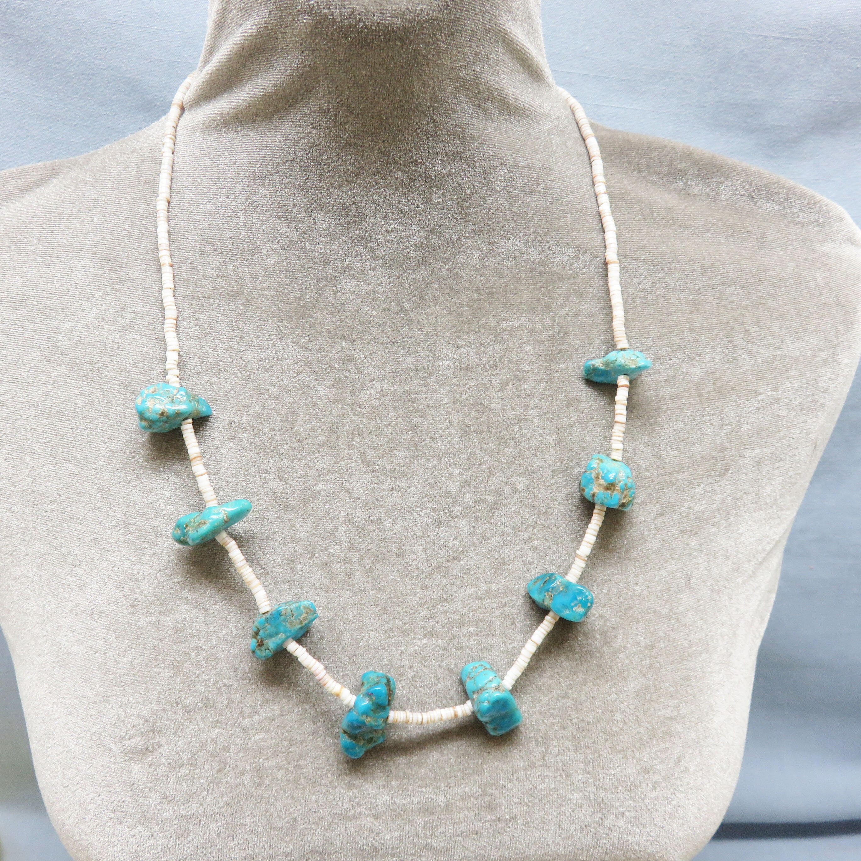 Vintage Southwestern Turquoise Nugget Necklace, 24 Inches - Etsy 日本