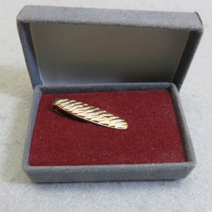 Mint in Box Golden Tie Clasp, Vintage Tie Clip, Groomsman Gift