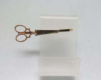Gold Scissors Bobby or Hair Pin, Vintage  Hair Accessory