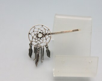 Silver Dream Catcher Bobby or Hair Pin, Vintage