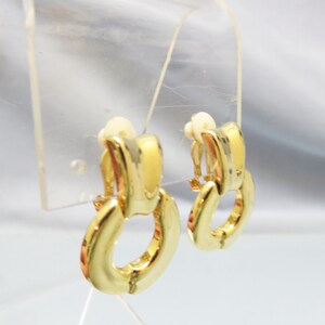 Fancy Gold Plated Door Knocker Clip On Earrings