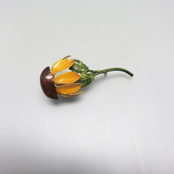 1960年代のブラックアイドスーザンブローチ：ロバートによるブラウン