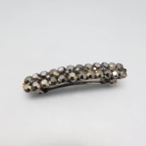 Fabulous Vintage Marcasite Hair Barrette, Bold an… - image 1