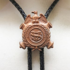 1880&#39;s Civil War Veterans Badge Bolo Tie,  Made in our Montana Shop