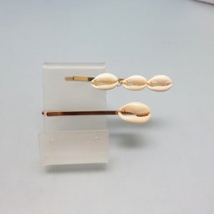 Tiny White Shell Bobby or Hair Pins, Vintage, MINT