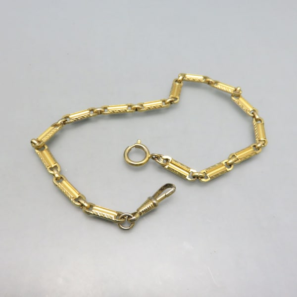 Vintage Fancy Goldplated Metal Watch Chain, 13 Inches*