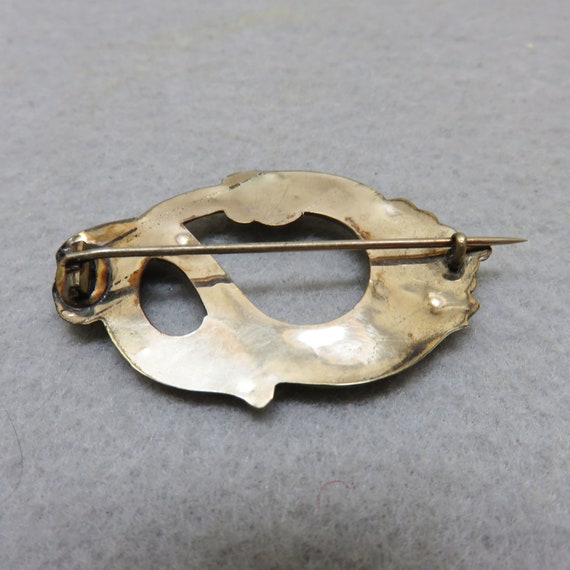 Lovely Real Victorian Gold Foil Brooch or Pin - image 4