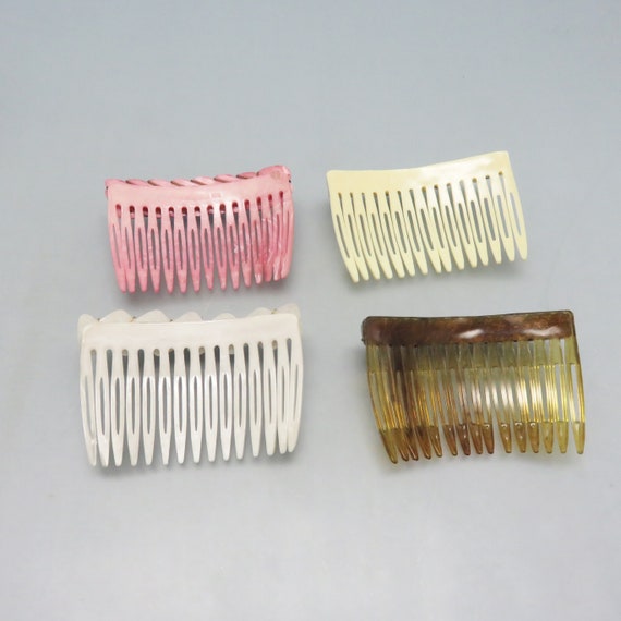 Paris Diffusion Hair Combs, Set of 4, White, Beig… - image 3