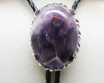 Gorgeous Dogtooth Amethyst  Bolo Tie, Handmade