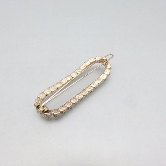 Clear Rhinestone Rectangular Shaped Hair Barrette… - image 3