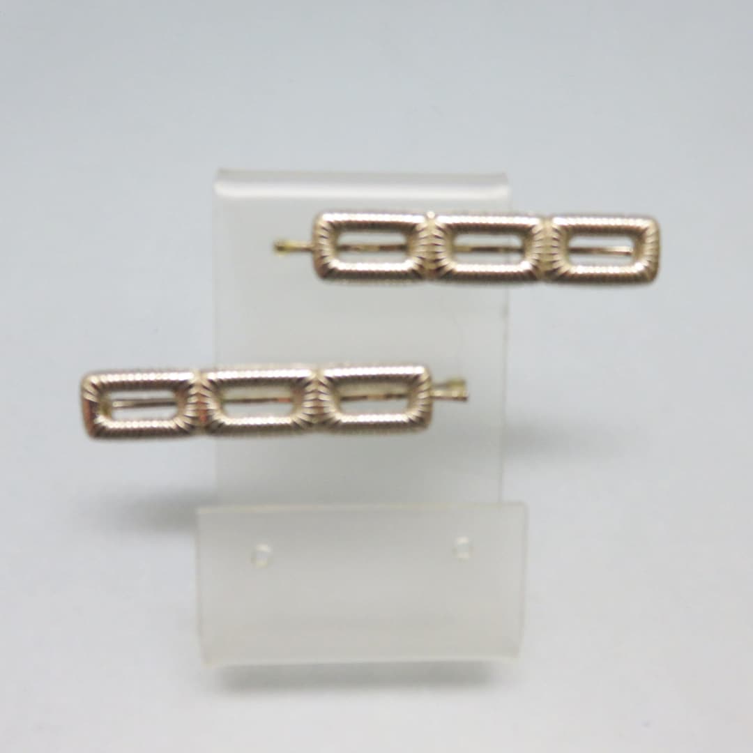 Pair of Two Chain Link Silver Bobby Pins, Vintage Hair Pins - Etsy