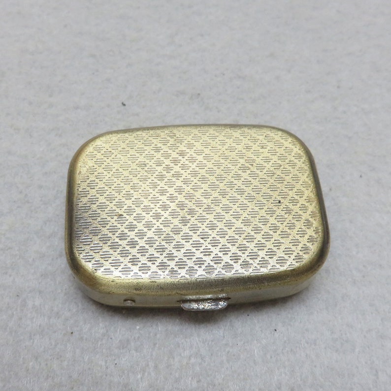 1980/'s Inside Divider Tiny Brass Pillbox or Trinket Box Bird Cage Design