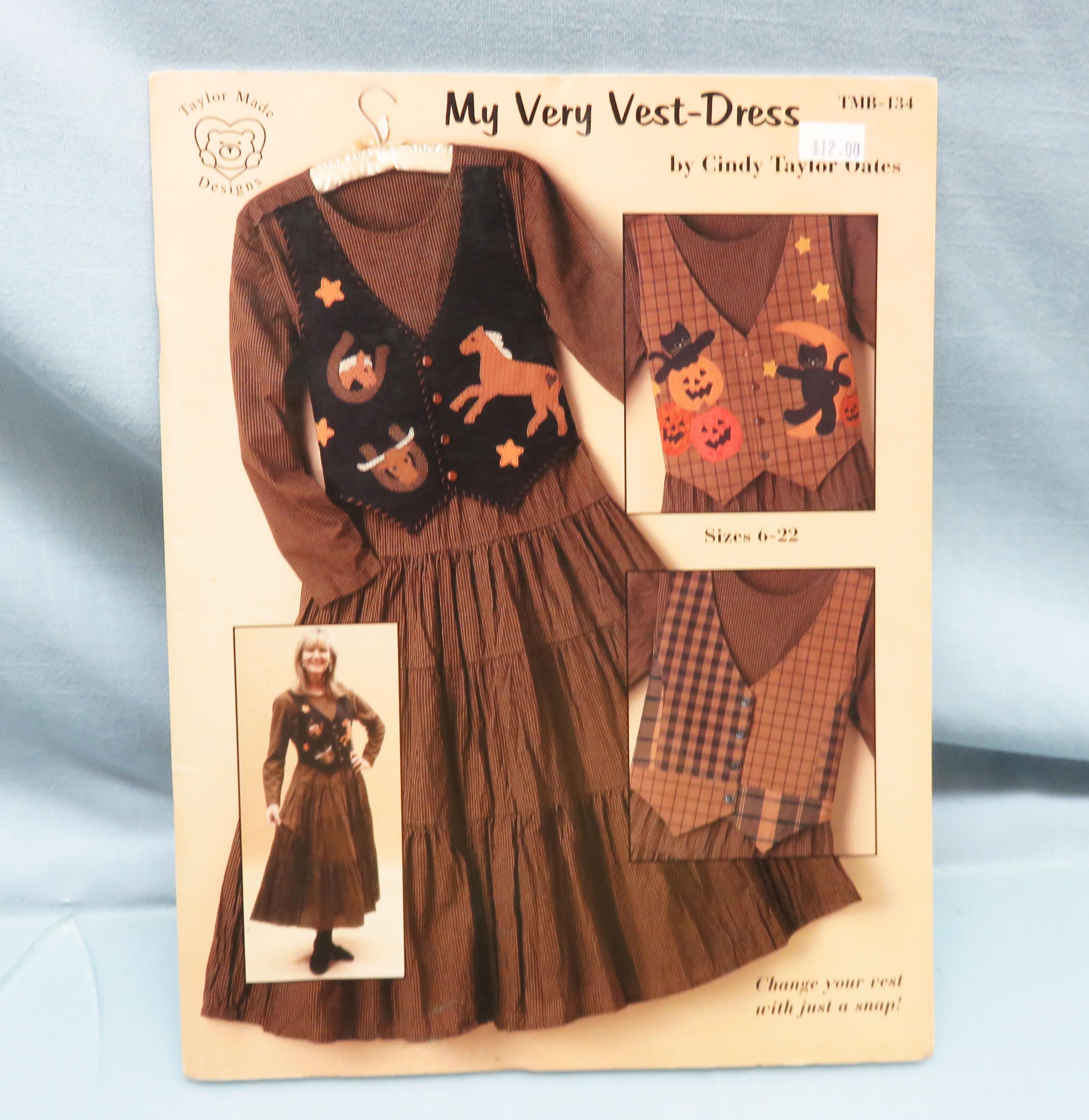 Taylor Made Designs, My Very Vest-Dress Pattern Booklet
