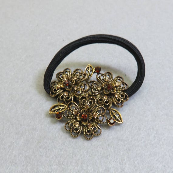 Vintage Floral Hair Ponytail Clip Amazon.com : Vacaonio Vintage Metal Flower Hairclip Barrette  main image 2