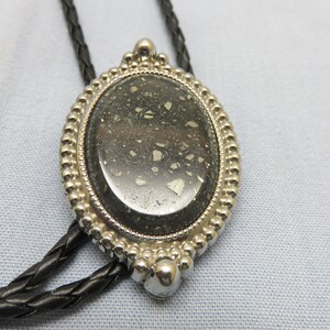 Vintage Oval Lapis, Handmade Bolo Tie. Rockin JK Designs