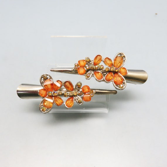 3 90s made in France barrettes Hair Clips crystal lucite Acrylic Multicolor Hair Barrettes for Women for sale | eBay main image 3