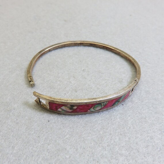 Mexican Soft Raspberry Pink Abalone Shell Hinged … - image 4