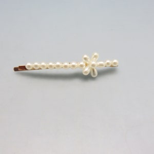 Vintage Long Golden Pearl Studded Hair or Bobby Pin