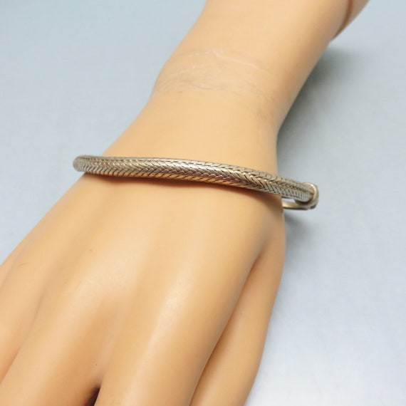 Vintage Sterling Viking Knit Bracelet,  8 Inches,… - image 4