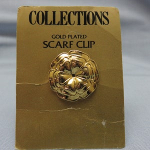 Vintage 1980s Golden Scarf Clip