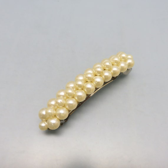 Vintage Elegant Faux Pearl  Hair Clip or Barrette - image 1