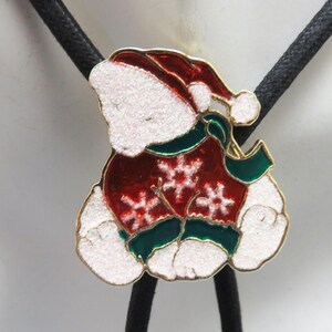 Vintage Christmas Polar Bear Bolo Tie: Holiday Sweater, Handmade