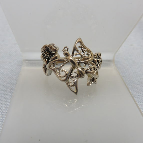 Sterling Silver Scrollwork Filigree Ring,  Size 6… - image 1