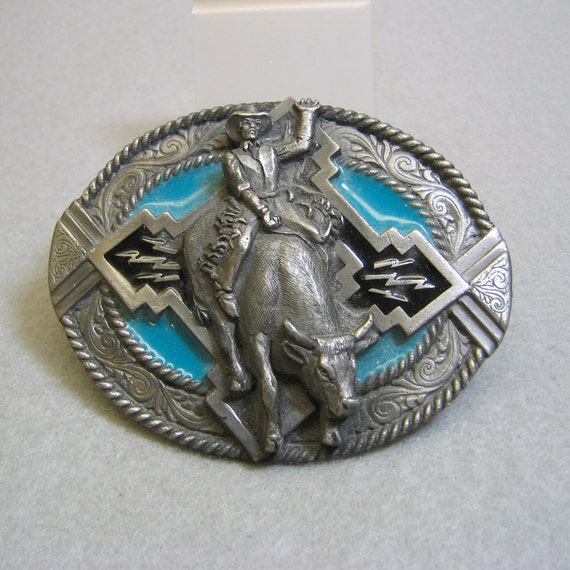 Bull rider top belt buckle