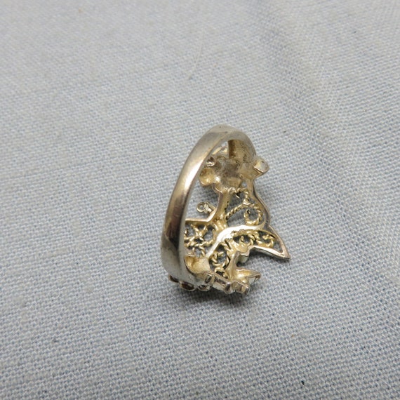 Sterling Silver Scrollwork Filigree Ring,  Size 6… - image 7