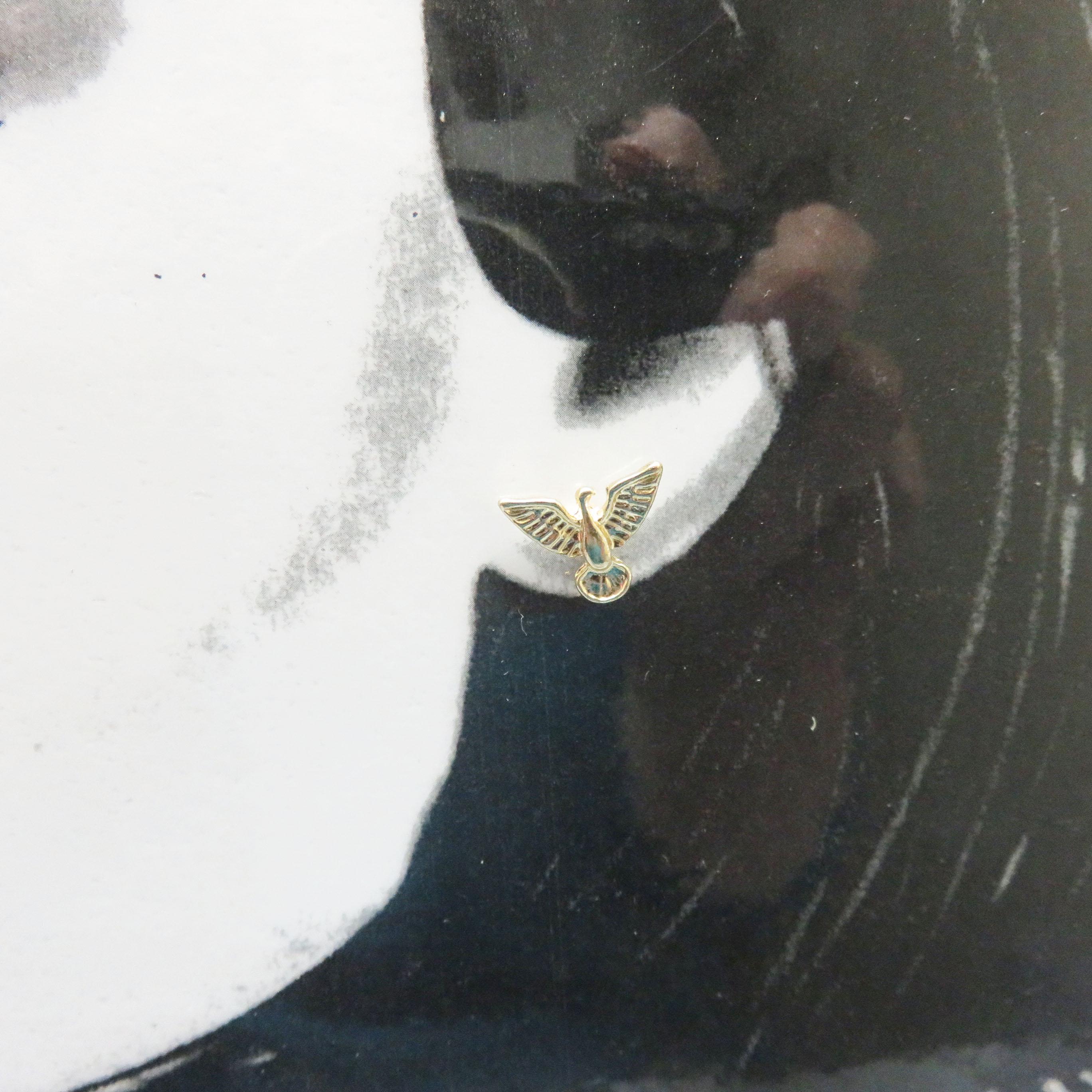 ヴィンテージ ティーニー タイニー イーグル ピアス ミント ゴールド