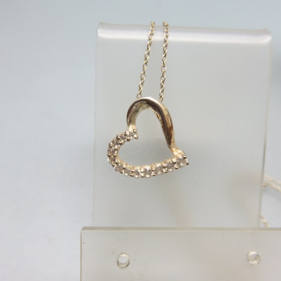 ヴィンテージ スターリングシルバー フローティングハートと