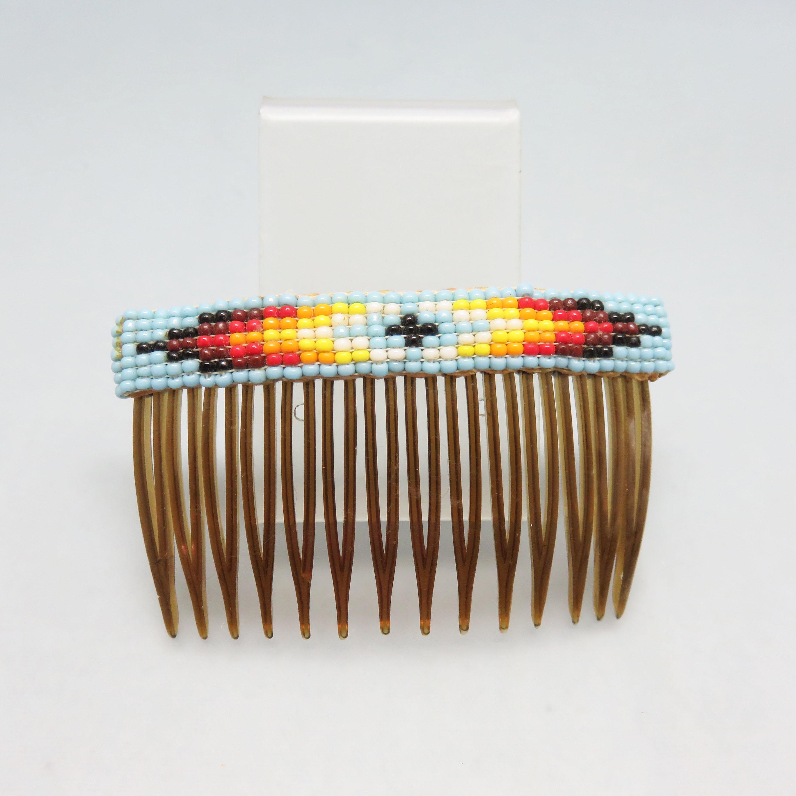 Vintage Hand Beaded Hair Comb, Native American, - Etsy