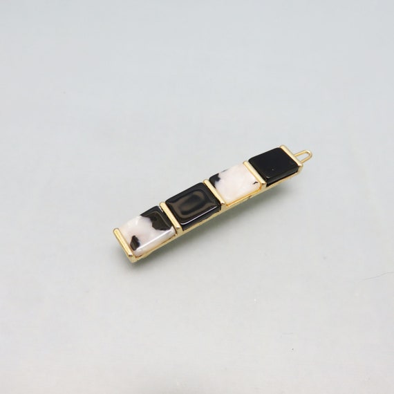 Vintage barrette black and - Gem