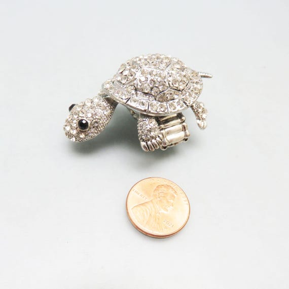 Vintage Turtle Ring,  Adjustable,  Movable Head a… - image 4