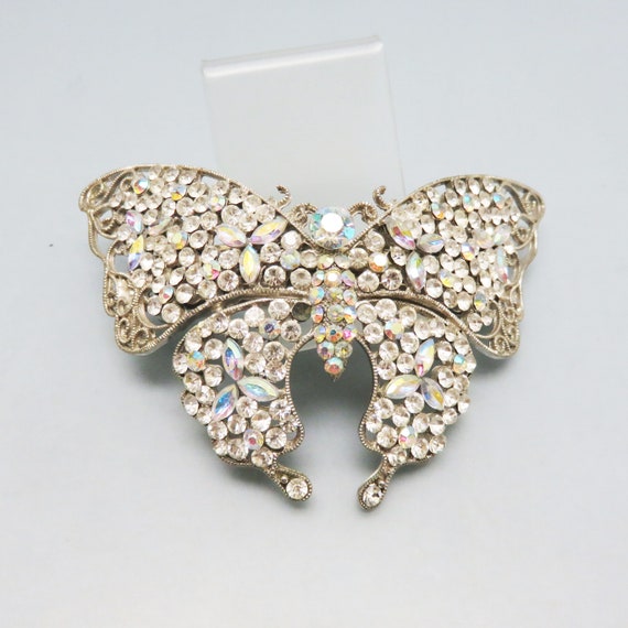 Vintage New Kirks Folly Butterfly Silver Toned & Aurora Borealis Crystal Barrett Kirks Folly | Accessories | Vintage New Kirks Folly  main image 2
