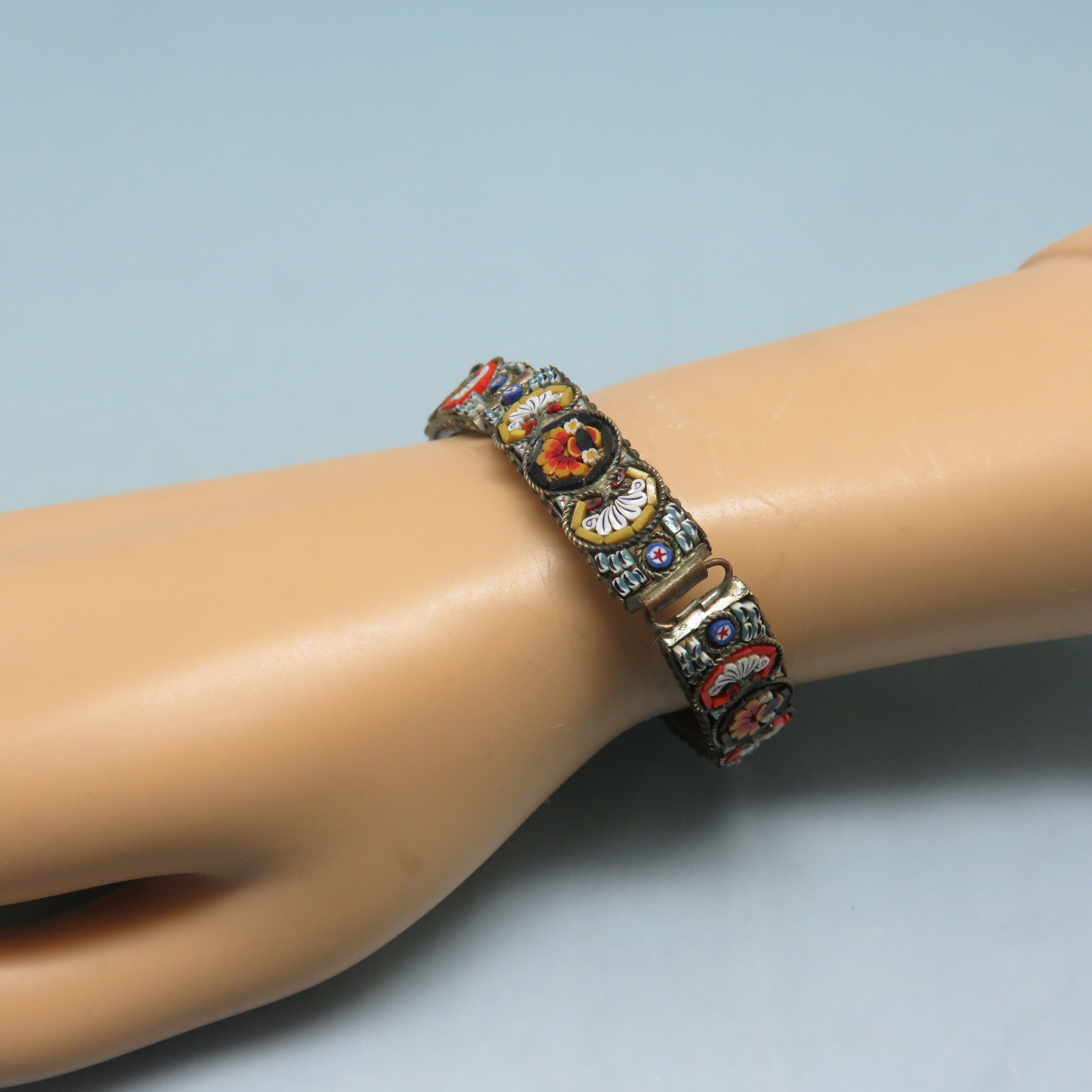 クラシック ハンドメイド ヴィンテージ モザイク ブレスレット、8.00 リンク アクセサリー