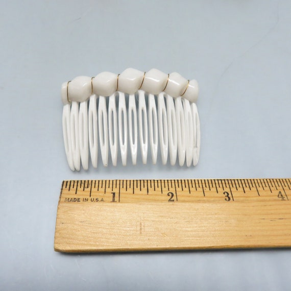 Paris Diffusion Hair Combs, Set of 4, White, Beig… - image 4