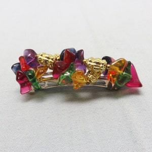 Vintage Candy Colored Plastic Chip Hair Barrette