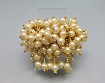 Oodles of Faux Pearl Hair Barrette, Vintage