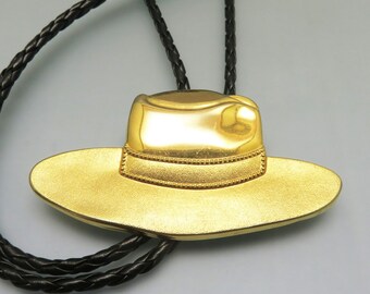 Gaucho Hat or Fedora  Bolo Tie, Handmade, Modern Bolo Tie